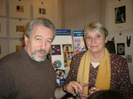 Ефим Выдомский и Валентина Голубовская на Дне открытых дверей Всемирного клуба одесситов 1 апреля 2008 года.