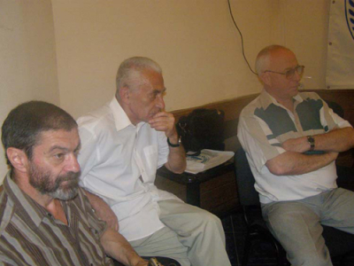 Среди участников пресс-конференции О. Губарь, А. Розенбойм, А. Горбатюк (слева - направо)