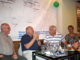 Анатолий Горбатюк, Михаил Жванецкий, Григорий Барац, Наталья Полищук (слева - направо)