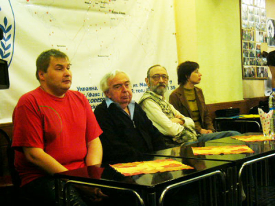 Слева-направо: Евгений Ларионов, Евгений Голубовский, Михаил Кордонский