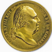 Золотая медаль, поднесенная М.С.Воронцову жителями округа Вузье в 1818 году (лицевая сторона)