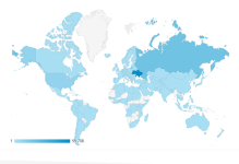 География посетителей сайта – весь мир!
