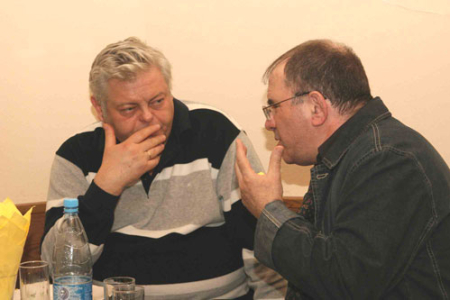 Член Президентского совета клуба Георгий Голубенко (слева) и вице-президент клуба Валерий Хаит на вечере памяти Маразли