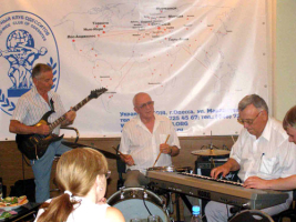 Джем-сешн (слева направо): Анатолий Кравченко, Анатолий Горбатюк, Николай Голощапов