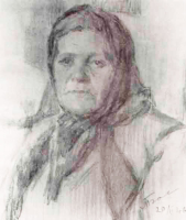 М.М.Божий. Портрет старой женщины, 1946