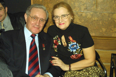 С женой Валентиной Константиновной во Всемирном клубе одесситов, в котором Иосиф Львович – член Президентского совета.